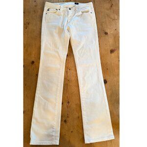 AG Adriano Goldschmied The Ballad Slim Boot Jeans White Denim Size 26R
